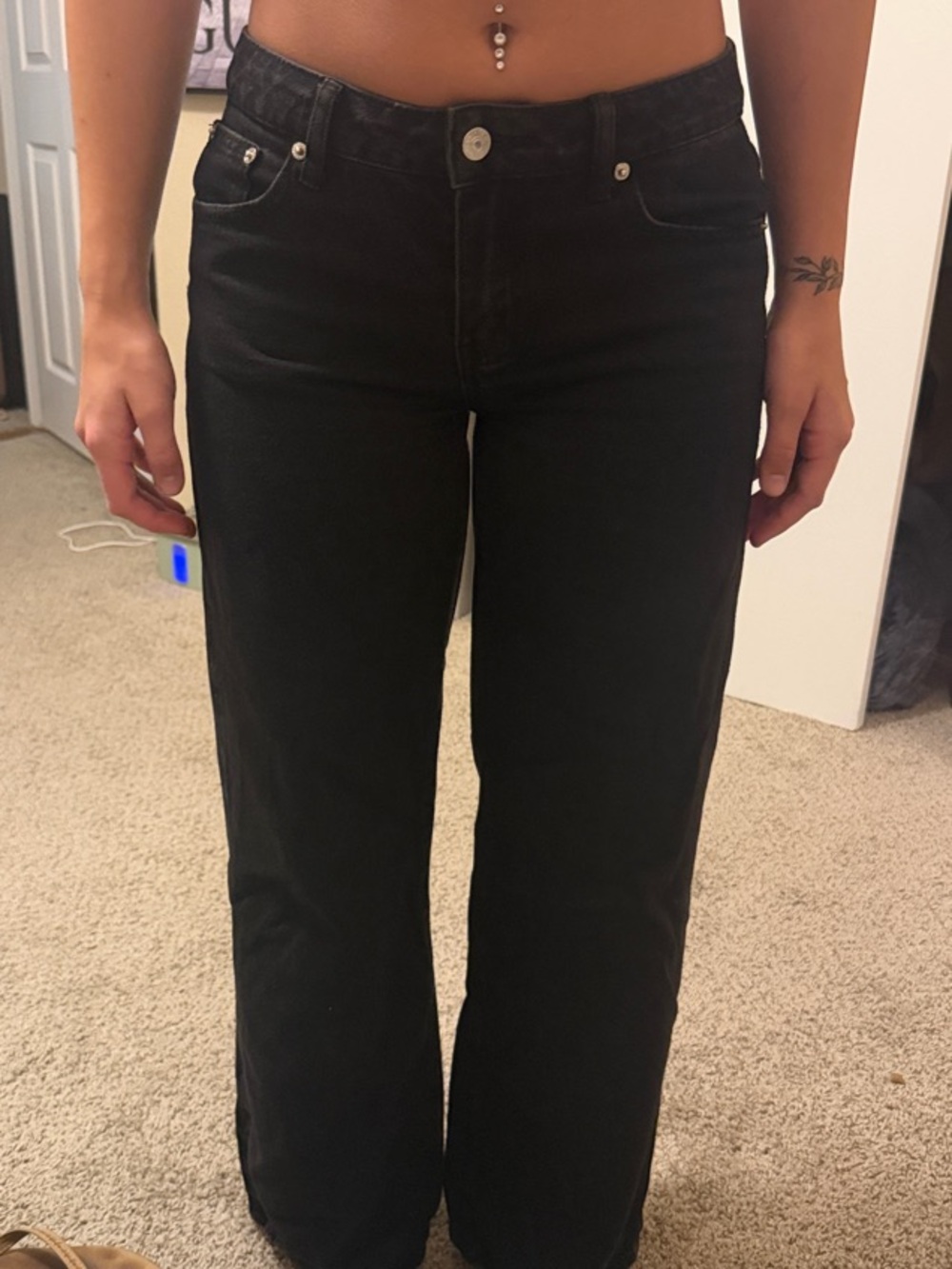 Edikted Women's Black Straight-Leg Jeans